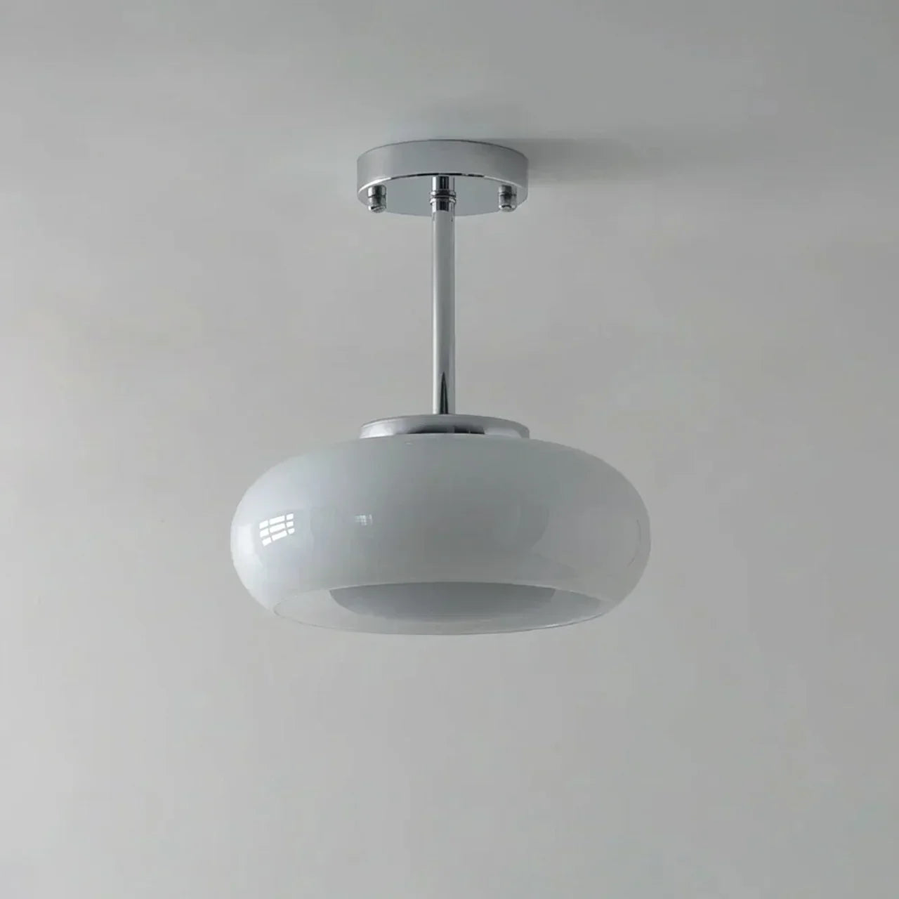 Bauhaus Glass Ceiling Light, Disc Form Light Fixture | Temsk