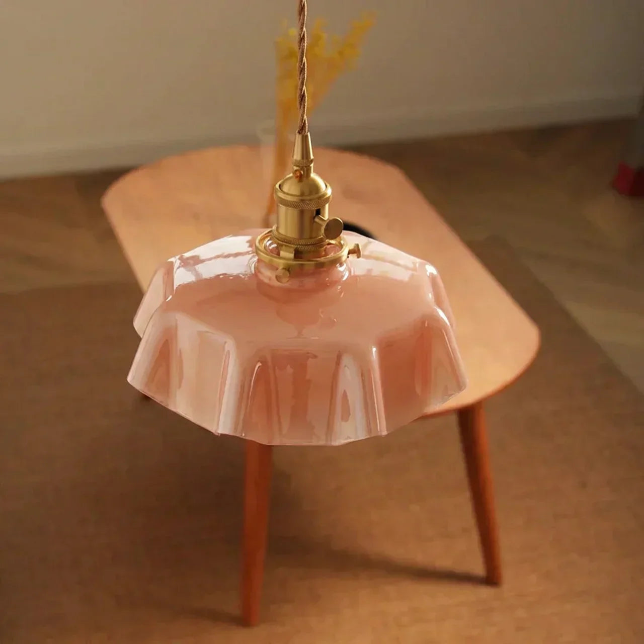 Draped Glass Pendant Ceiling Light In Art Deco Style | Temsk