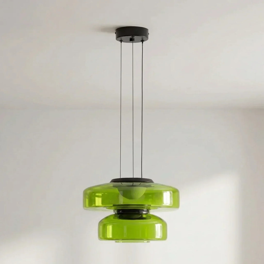 Tiered Glass Pendant Light With Integrated LED Bauhaus Style | Temsk