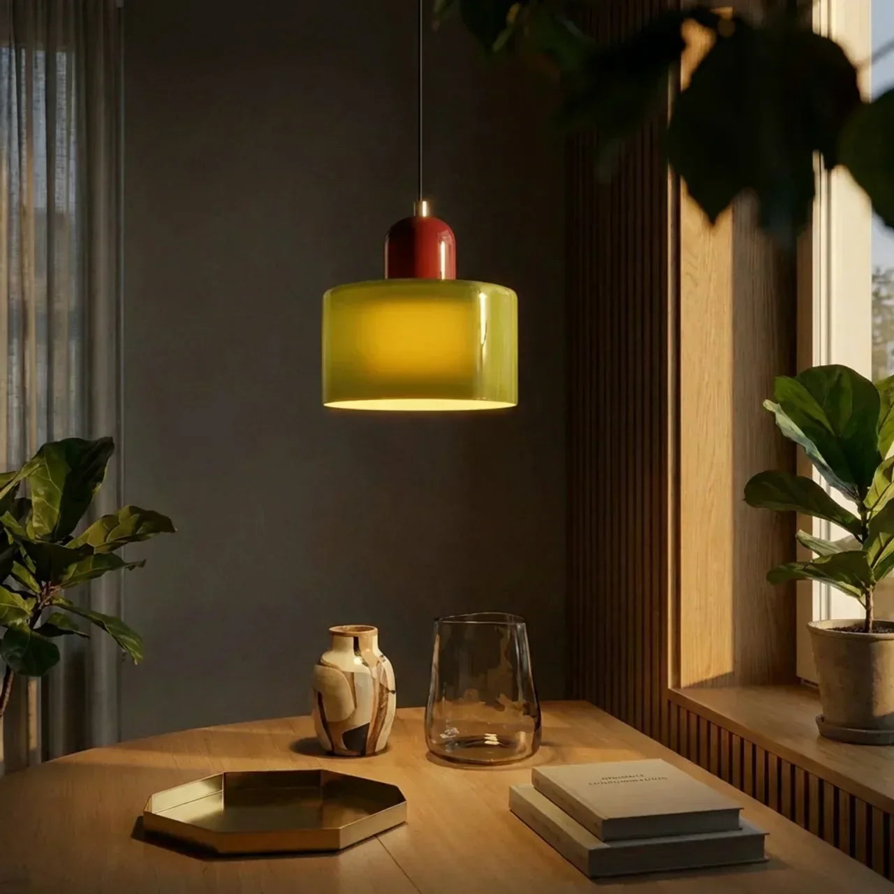 Glass Flush Mount Ceiling Light With Soft Coloured Shade | Temsk