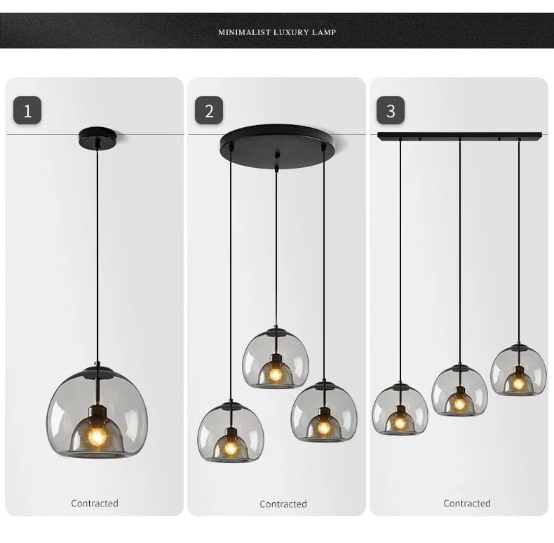 Lampade a sospensione Aurelia in vetro per cucine moderne e altro | Temsk