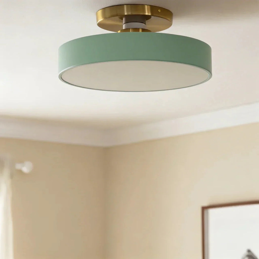 Lampa sufitowa do montażu podtynkowego w kształcie bębna z wbudowanym LED | Temsk