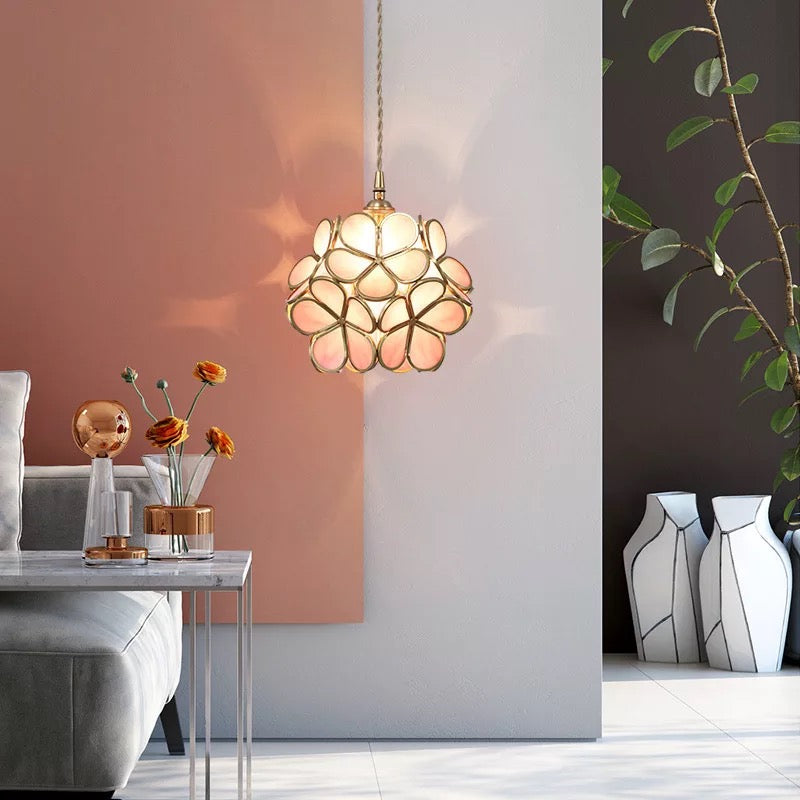 Liora Glass Flower Pendant Light for Living Rooms and Homes | Temsk