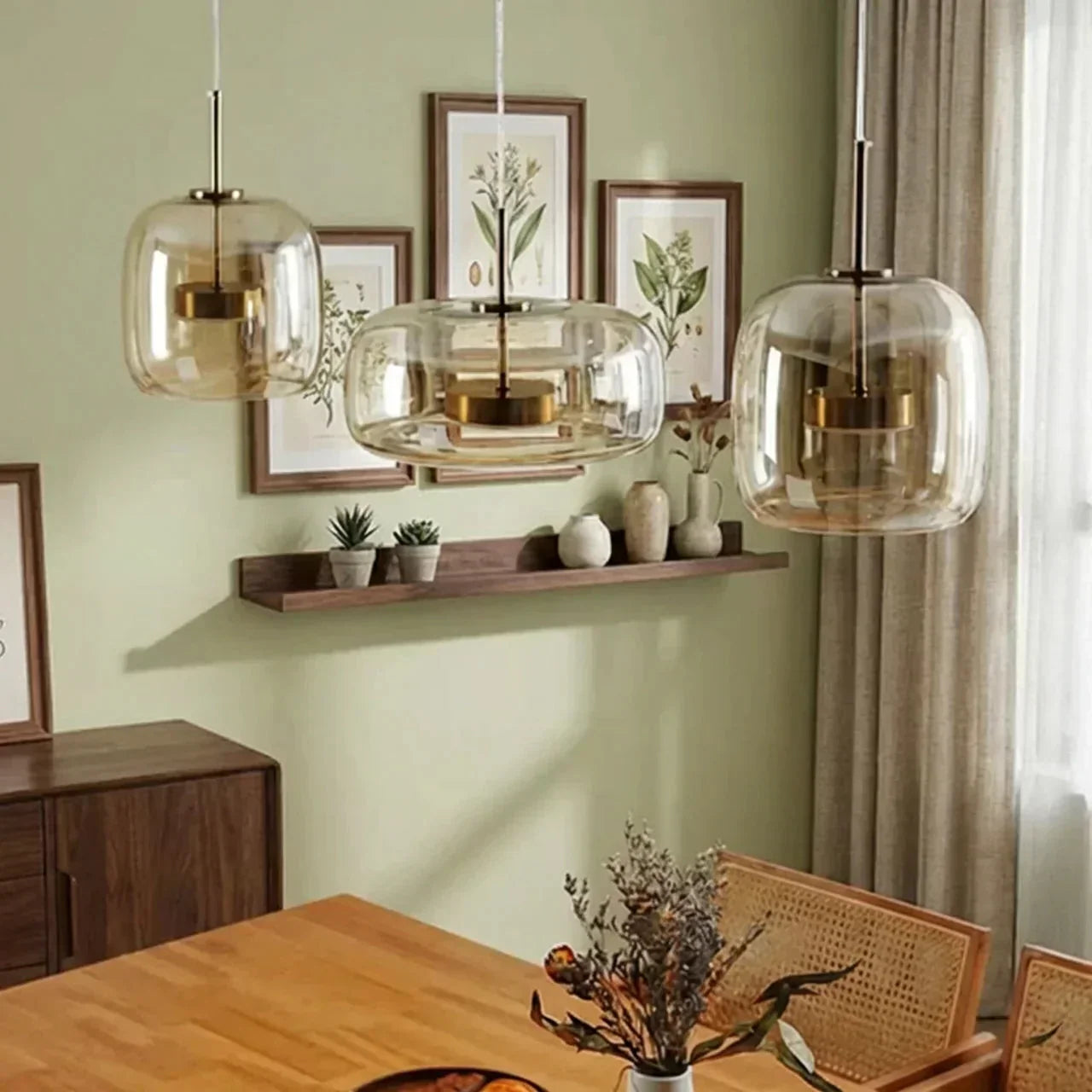 Integrated LED Smoked Glass Multi Pendant Light Fixture | Temsk