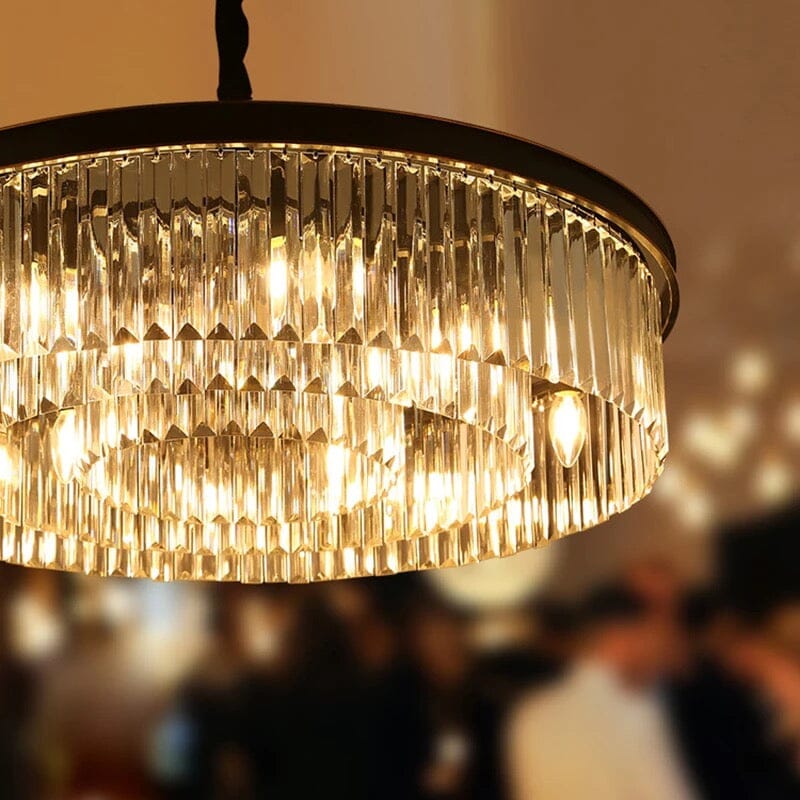 Lyrae Grey Crystal Chandelier for Elegant Living Rooms | Temsk