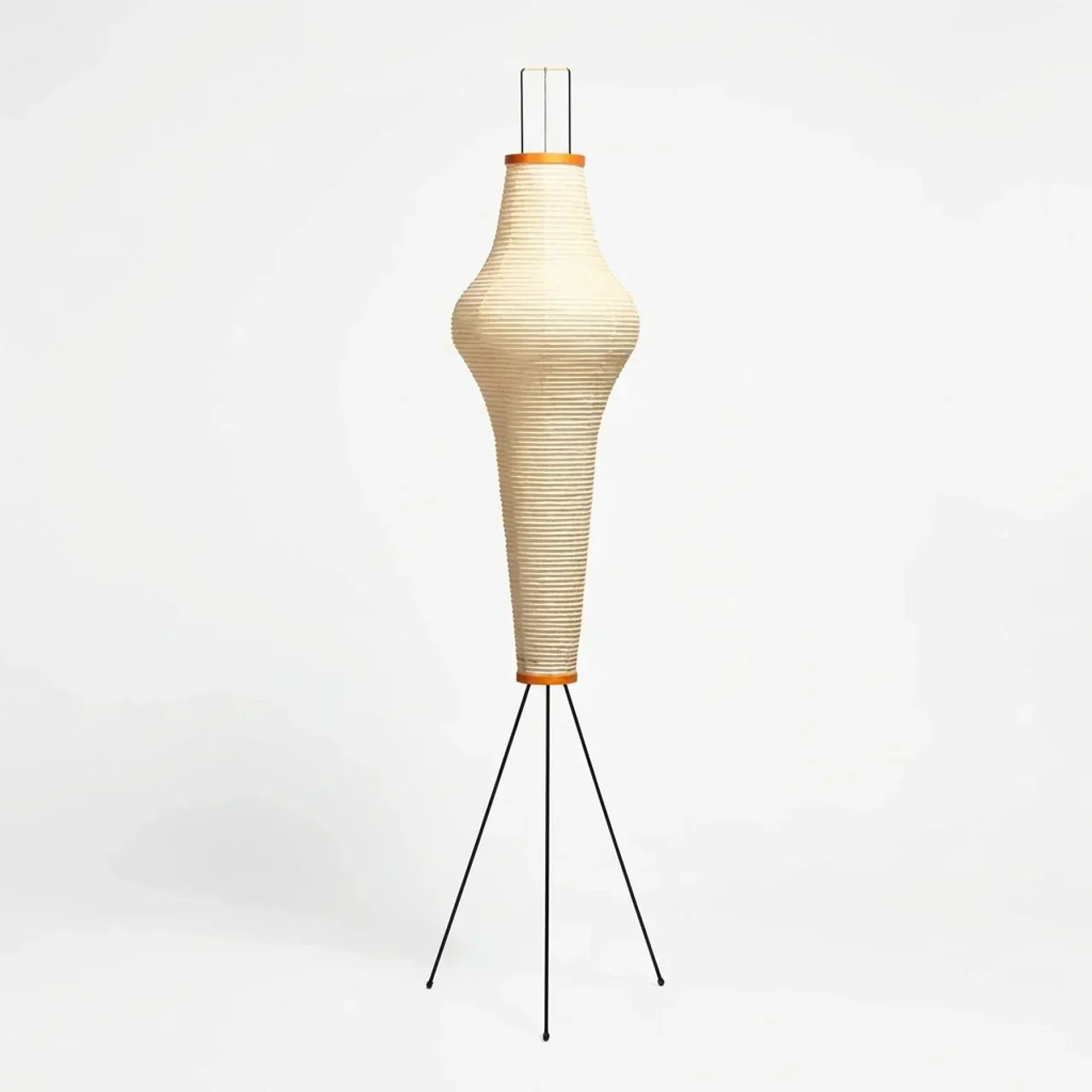 Rice Paper Floor Lamp With Sculptural Japanese Style Shade | Temsk