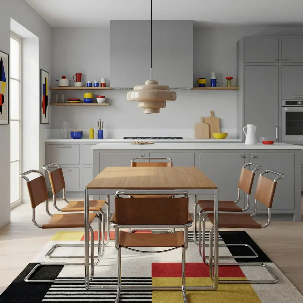 Coloured Glass Pendant Light In Bowl Form, Bauhaus Style | Temsk