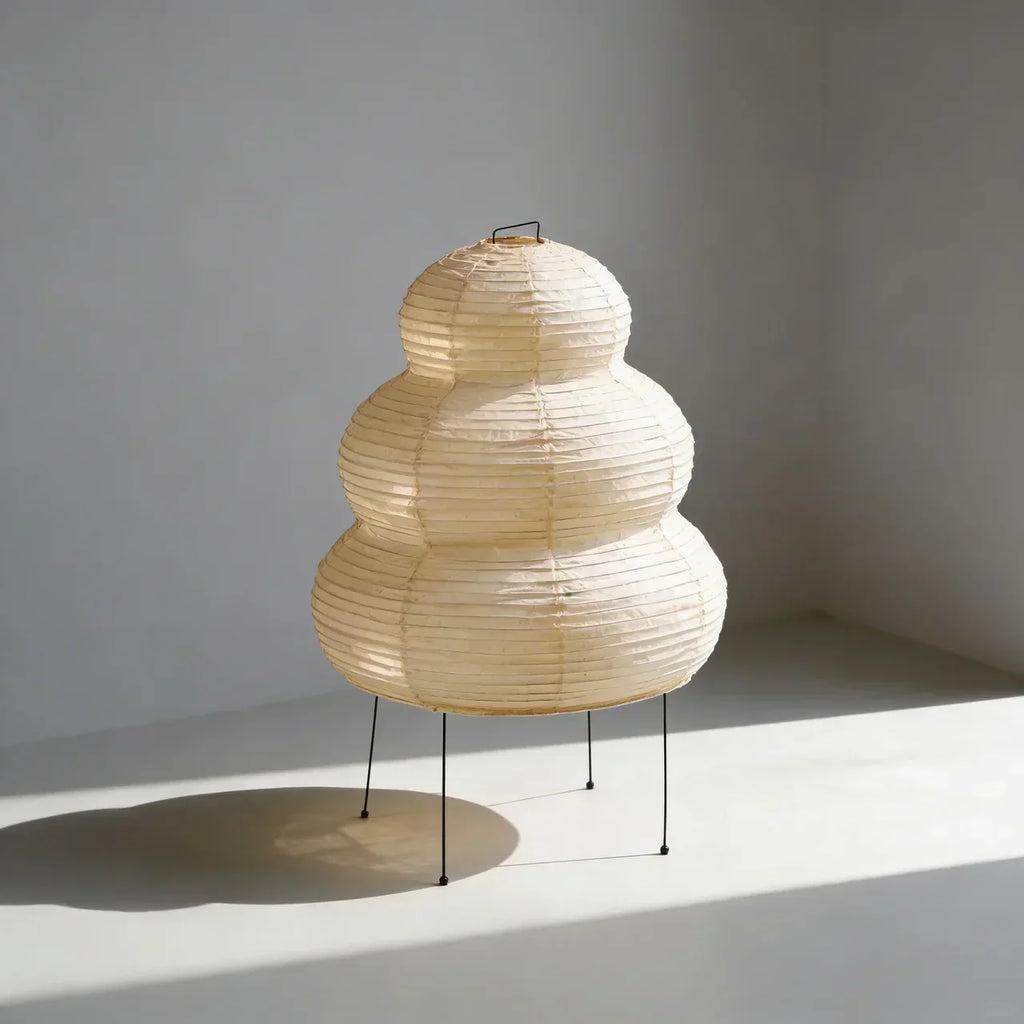 Rice Paper Floor Lamp With Layered Paper Shade | Temsk