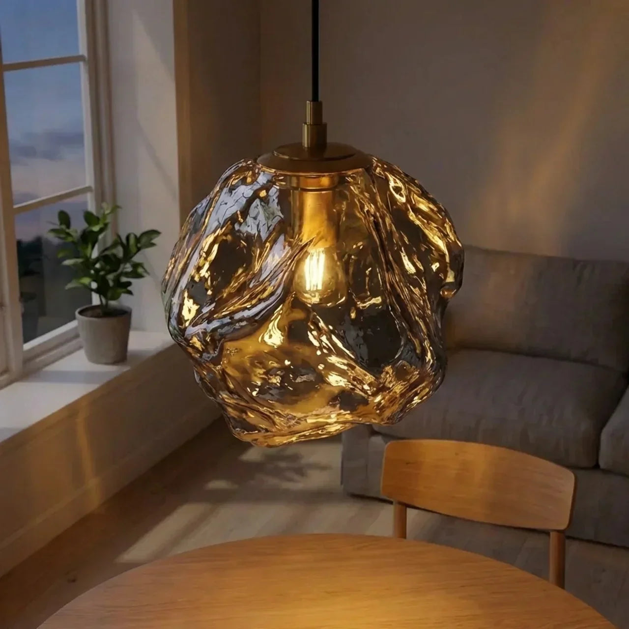 Organic Lava Glass Pendant Light Fixture for Modern Interiors | Temsk