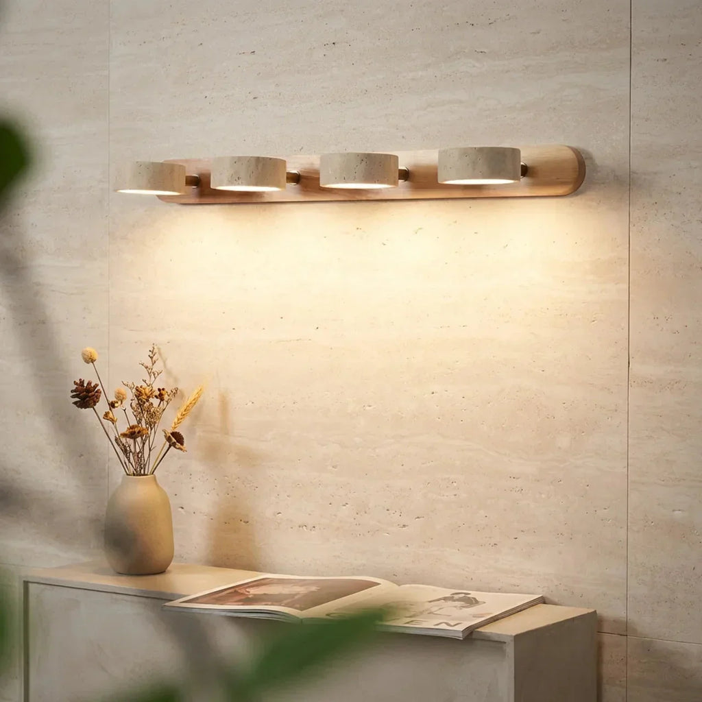Integrované LED nástěnné svítidlo z travertinu pro vnitřní použití | Temsk