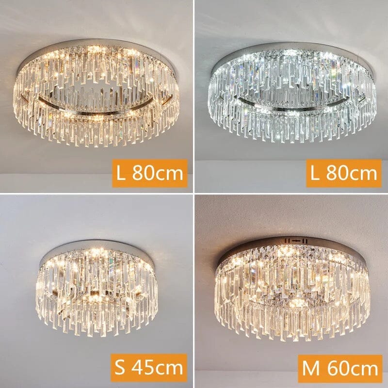 Empressa Crystal Lighting Collection Featuring Stainless Steel And K9 Crystals | Temsk