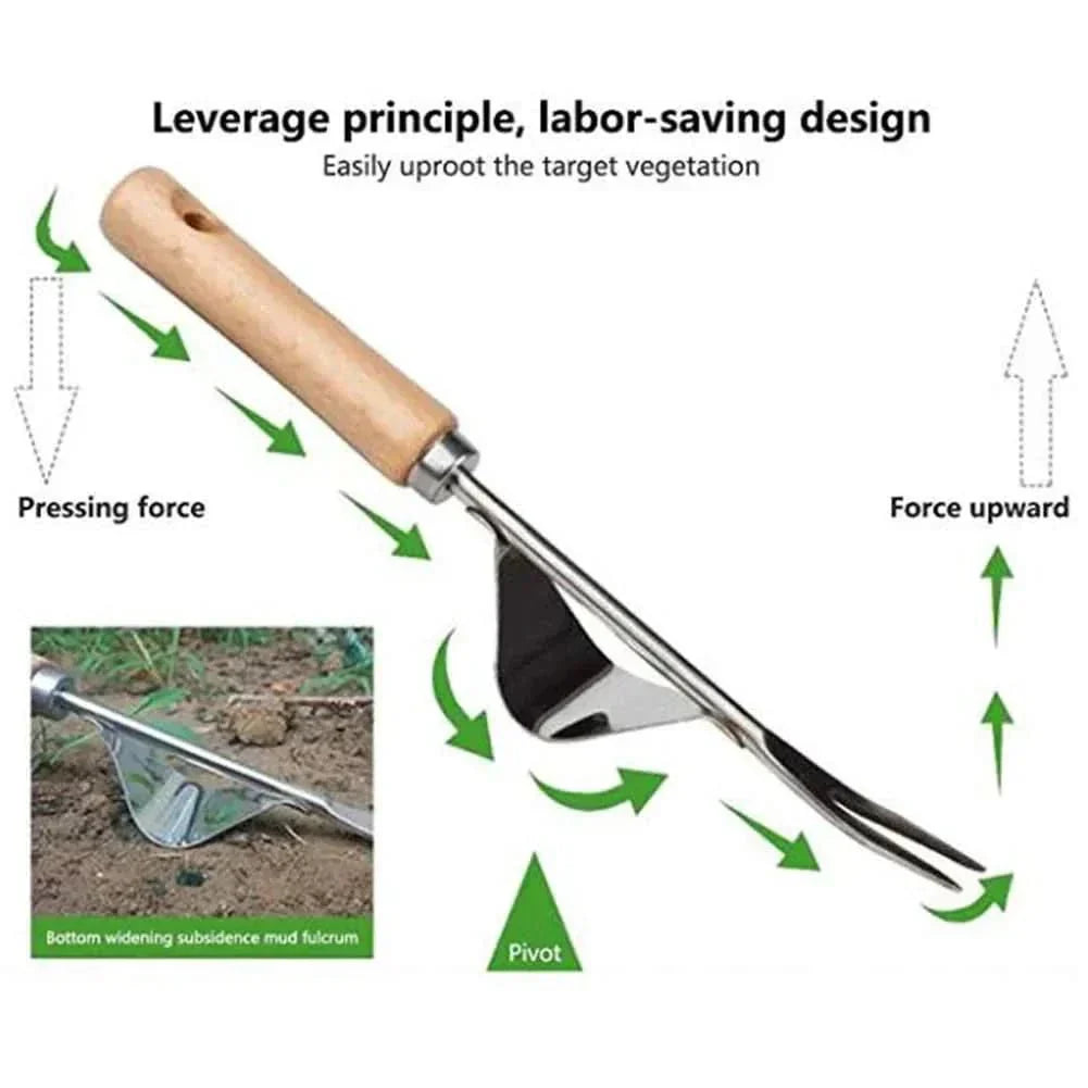 Verdant Grip Precision Weed Remover With Ergonomic Handle For Easy Use | Temsk