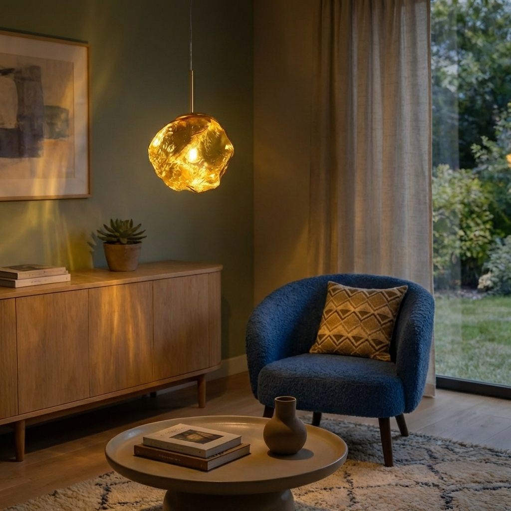 Melt Glass Pendant Light for Modern Interiors and Living Spaces | Temsk
