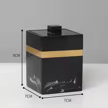 Regal Black Marble Presentation Tray With Gold Rim For The Bathroom | Temsk