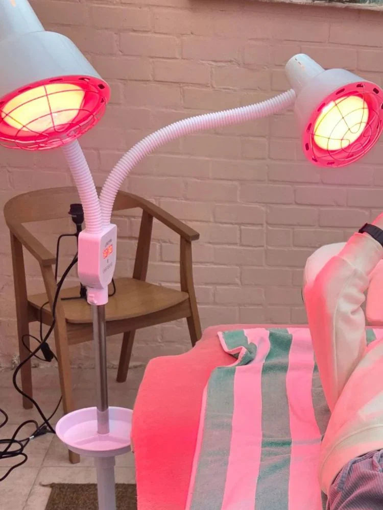 Dual-Head Infrared Heat Lamp for Home Therapy | Temsk