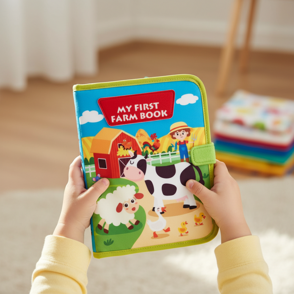 Montessori Bauernhof Naturabenteuer für Kinder, interaktives Buch | Temsk