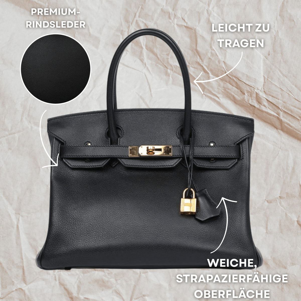 AzureAura Leather Handbag Premium Cowhide And All Occasion Style | Temsk