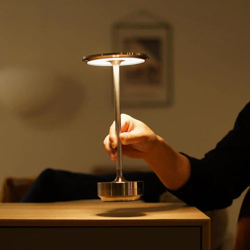 LumaNova Wireless USB Rechargeable Table Lamp With Touch Control Mood Lighting | Temsk