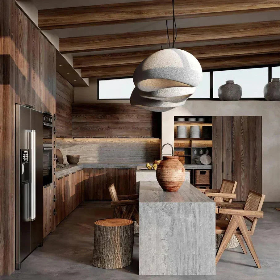 Galet Air Pendant Light With Organic Stone Form Design | Temsk