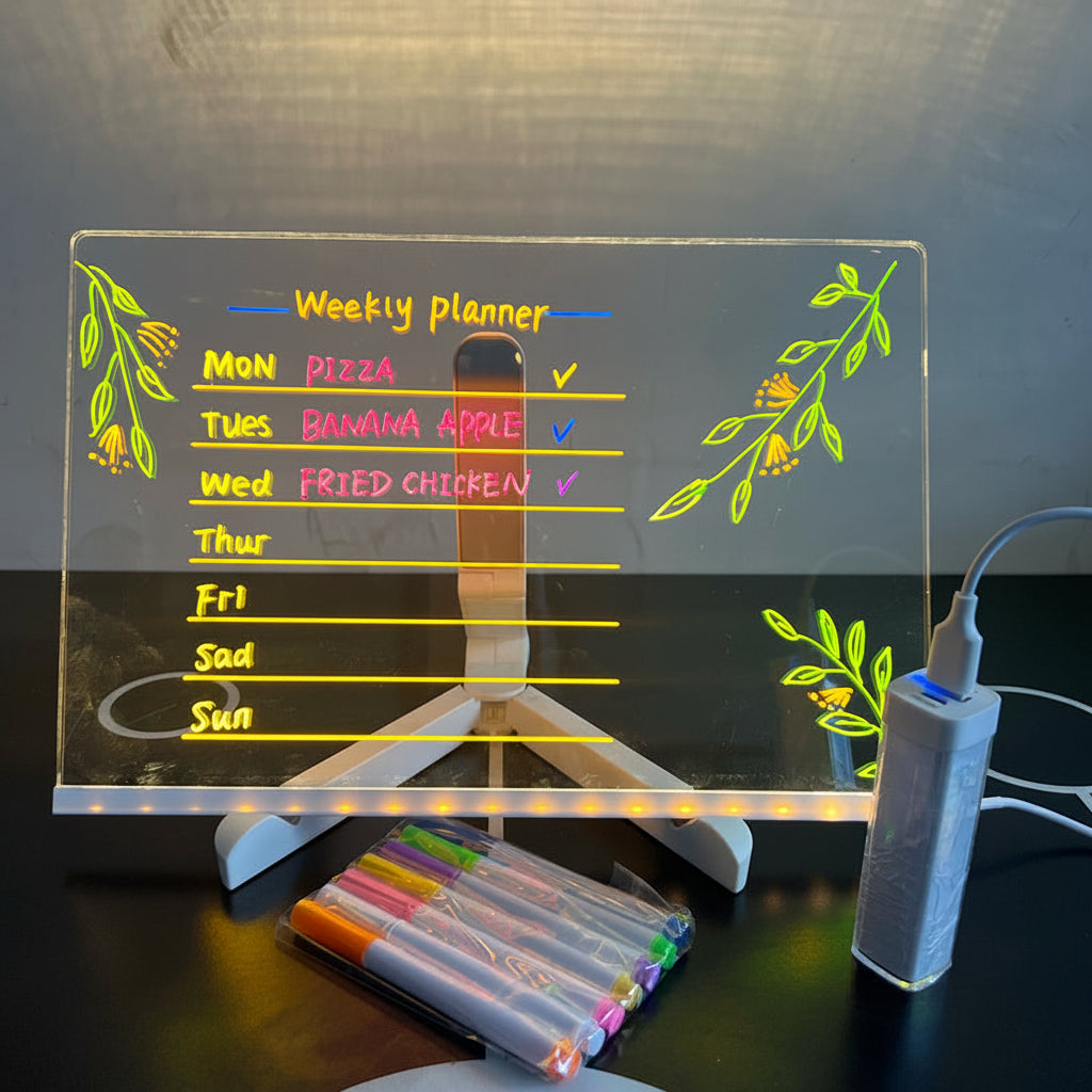 Kinder-Schreibtablet mit LED-Beleuchtung und wiederverwendbarer Oberfläche für Kunst | Temsk