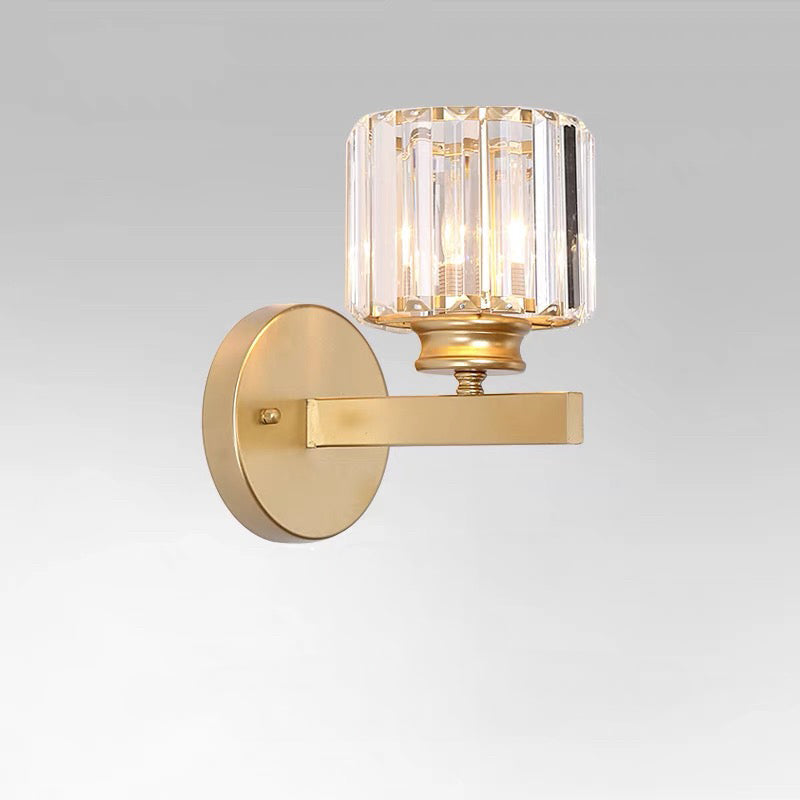Kristall-Wandleuchte mit Glas- und Eisenfinish | Temsk