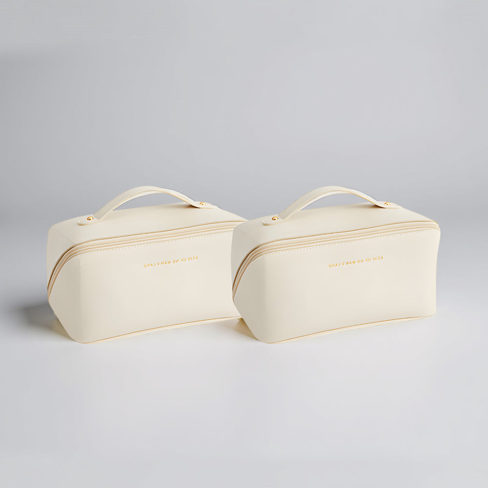 Travel Makeup Bag With PU Shell And Cosmetic Case Large Capacity | Temsk