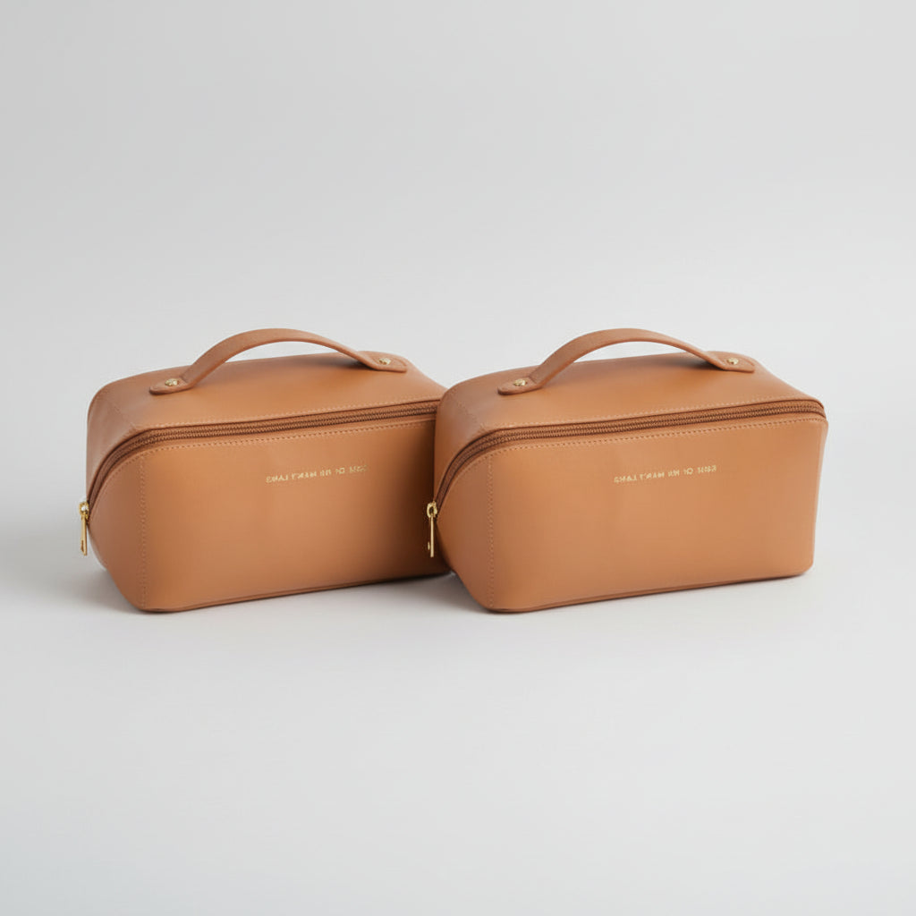 Reise-Schminktasche mit großem Fassungsvermögen und Kosmetik-Organizer | Temsk