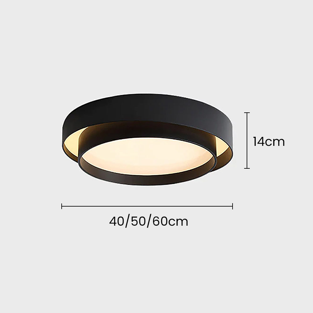 Nordische runde LED-Deckenleuchte im minimalistischen Design | Temsk