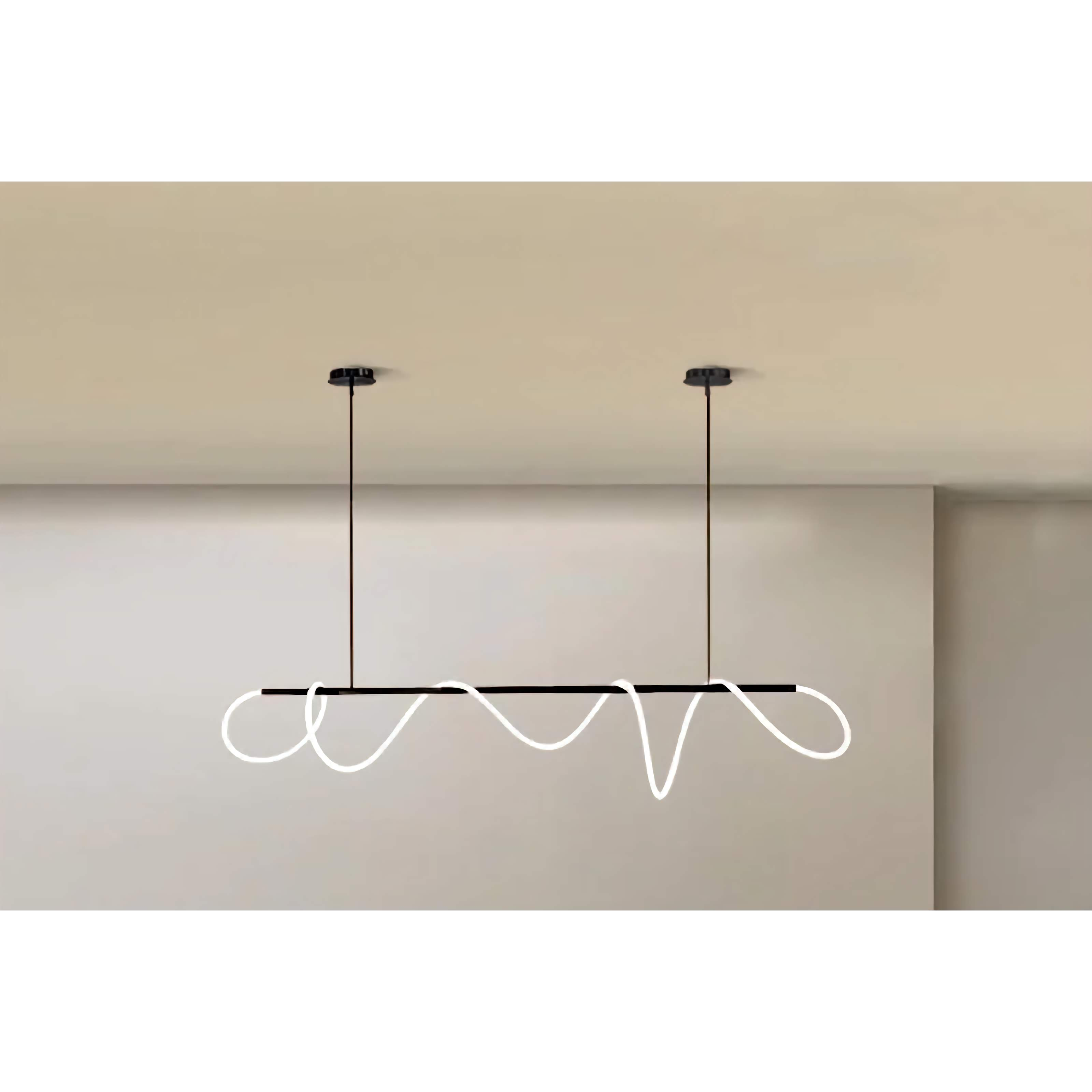 Copper G9 LED Ceiling Lamp, Curved Tube, Surface Mounted, Gold Black Silver | Temsk