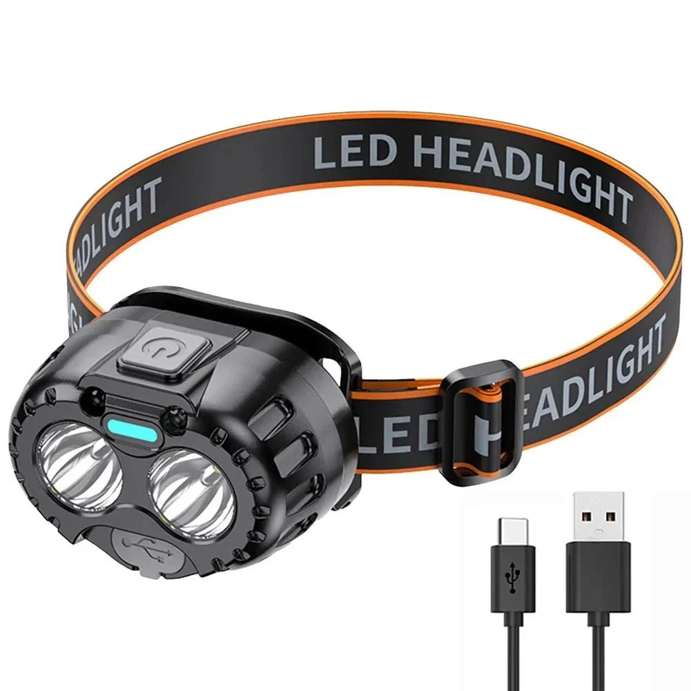 LED čelovka – dobíjecí 250 lumenů IPX4 světlo