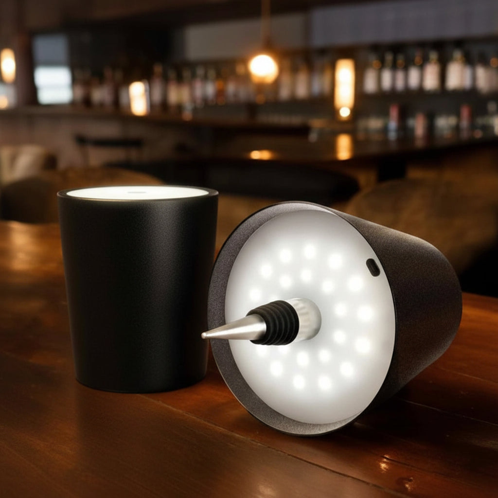 LumiFlasche Bottle Lamp With Rechargeable Battery For Cozy Home Lighting | Temsk