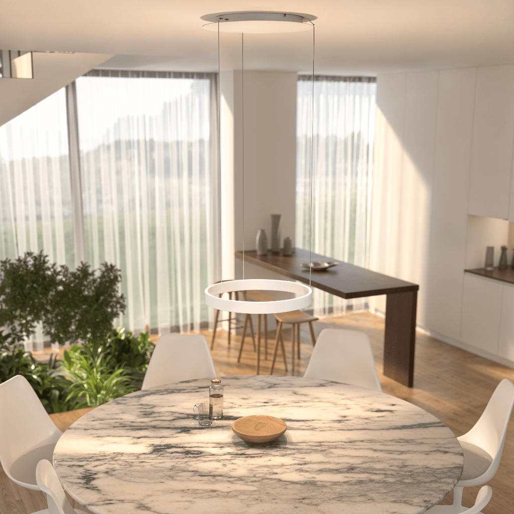 Moderne LED-Deckenleuchte mit flacher Montage | Temsk