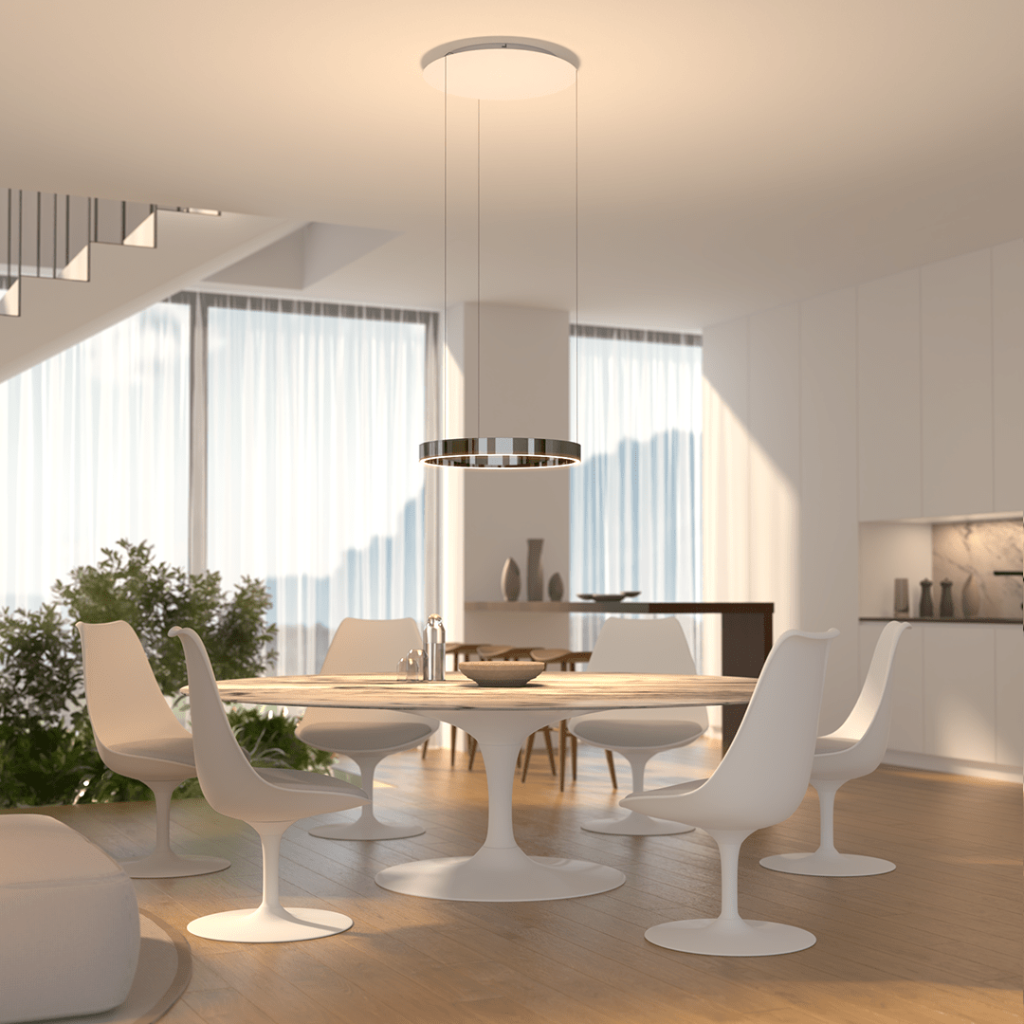 Moderne LED-Deckenleuchte mit flacher Montage | Temsk