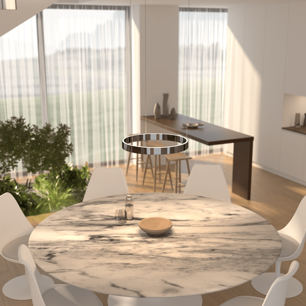 Moderne LED-Deckenleuchte mit flacher Montage | Temsk