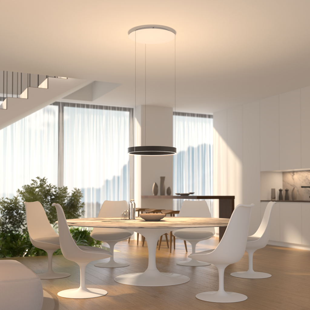 Moderne LED-Deckenleuchte mit flacher Montage | Temsk