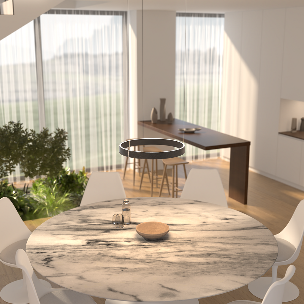 Moderne LED-Deckenleuchte mit flacher Montage | Temsk