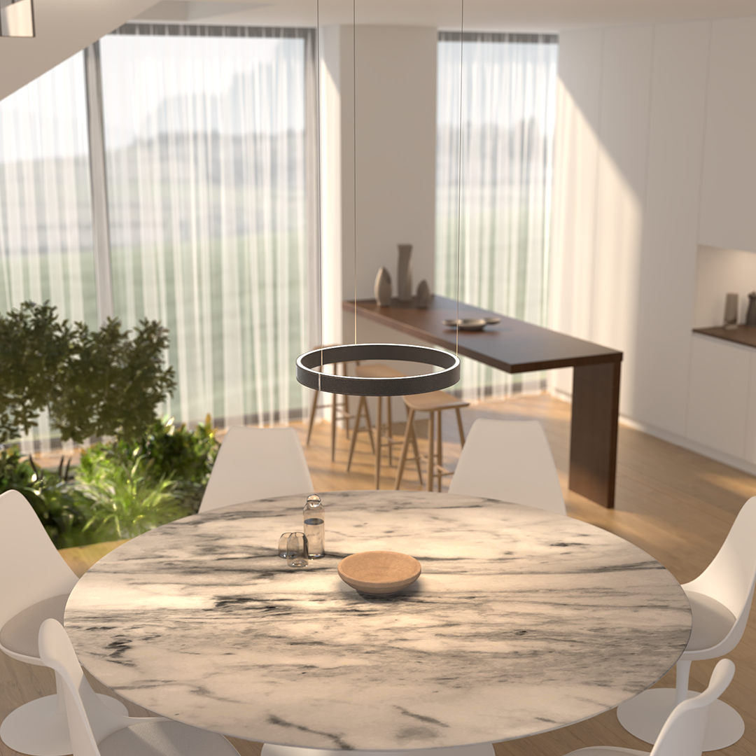 Moderne LED-Deckenleuchte mit flacher Montage | Temsk