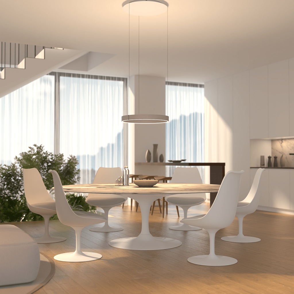 Moderne LED-Deckenleuchte mit flacher Montage | Temsk