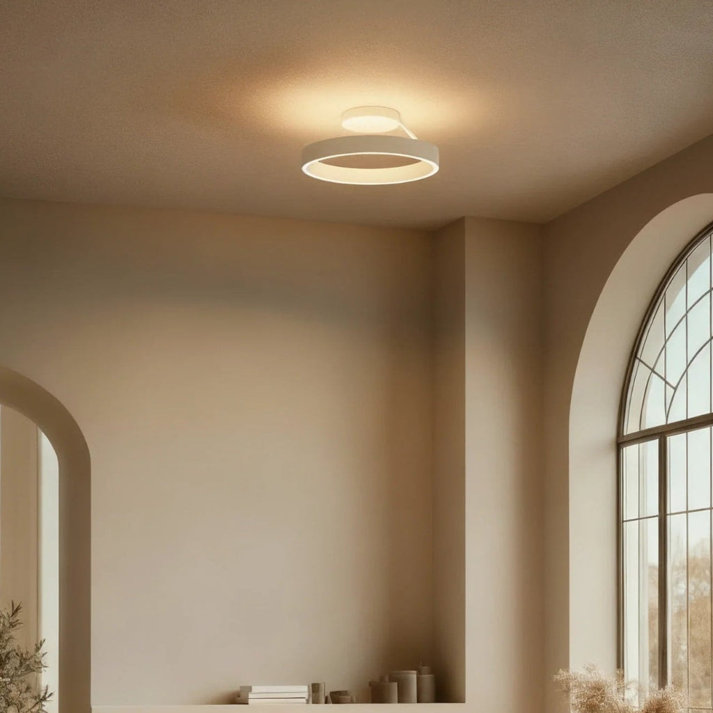 Runde LED-Deckenleuchte mit flacher Montage für moderne Wohnungen | Temsk