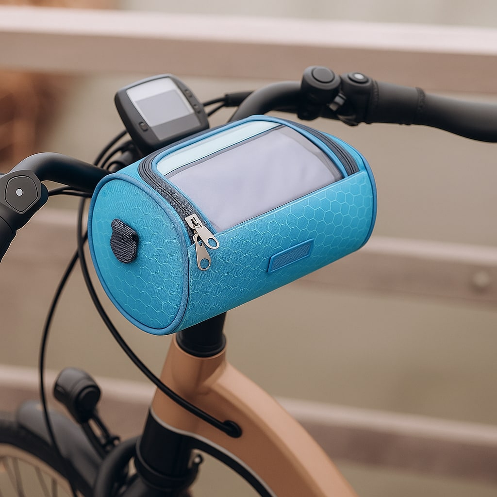 Vandtæt cykelstyrtaske med touchscreen telefonholder og opbevaring | Temsk