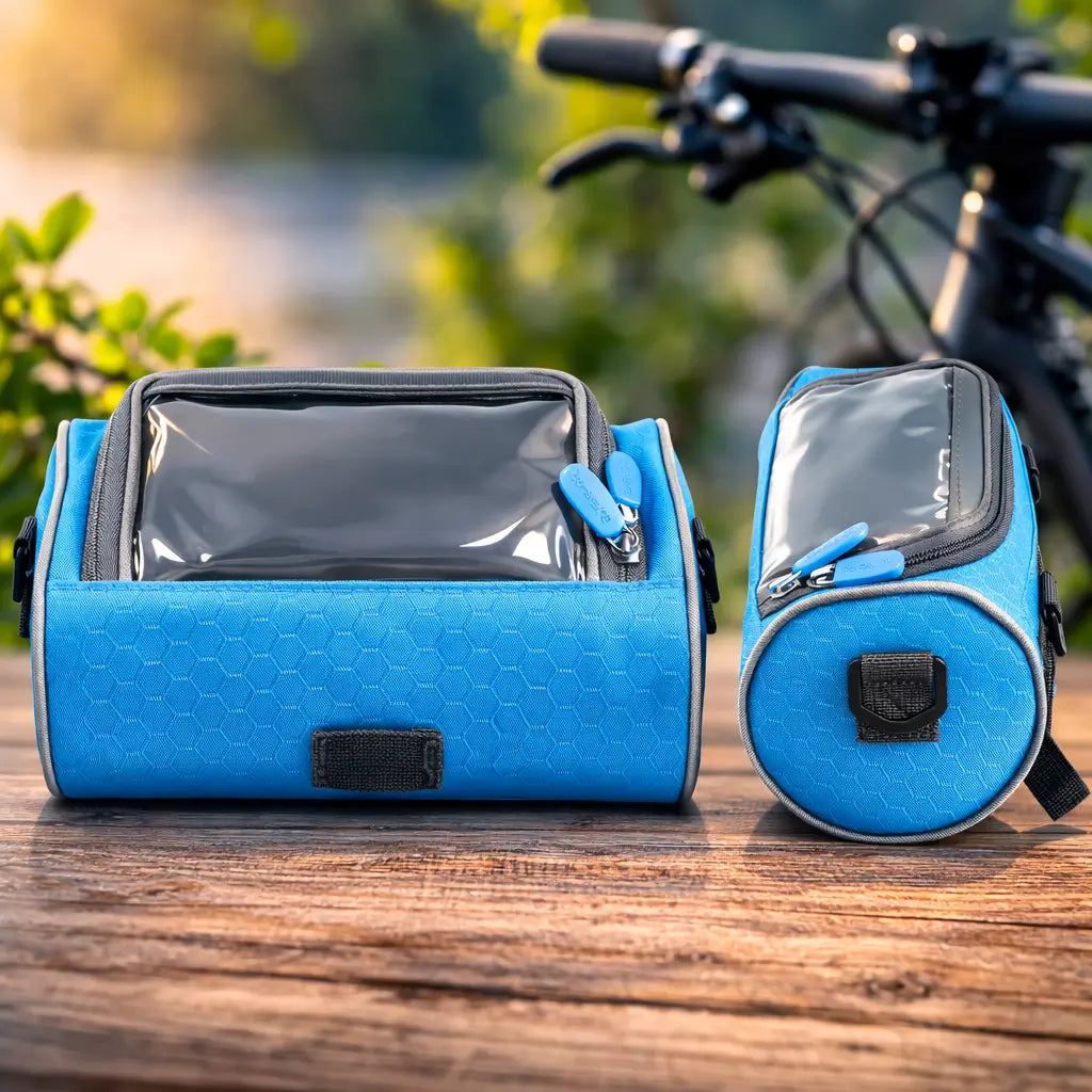Vandtæt cykelstyrtaske med touchscreen telefonholder og opbevaring | Temsk