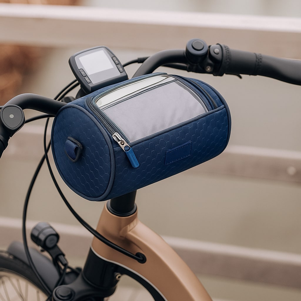 Vandtæt cykelstyrtaske med touchscreen telefonholder og opbevaring | Temsk