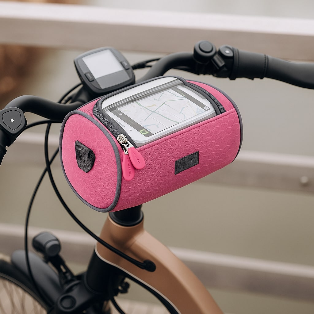 Vandtæt cykelstyrtaske med touchscreen telefonholder og opbevaring | Temsk