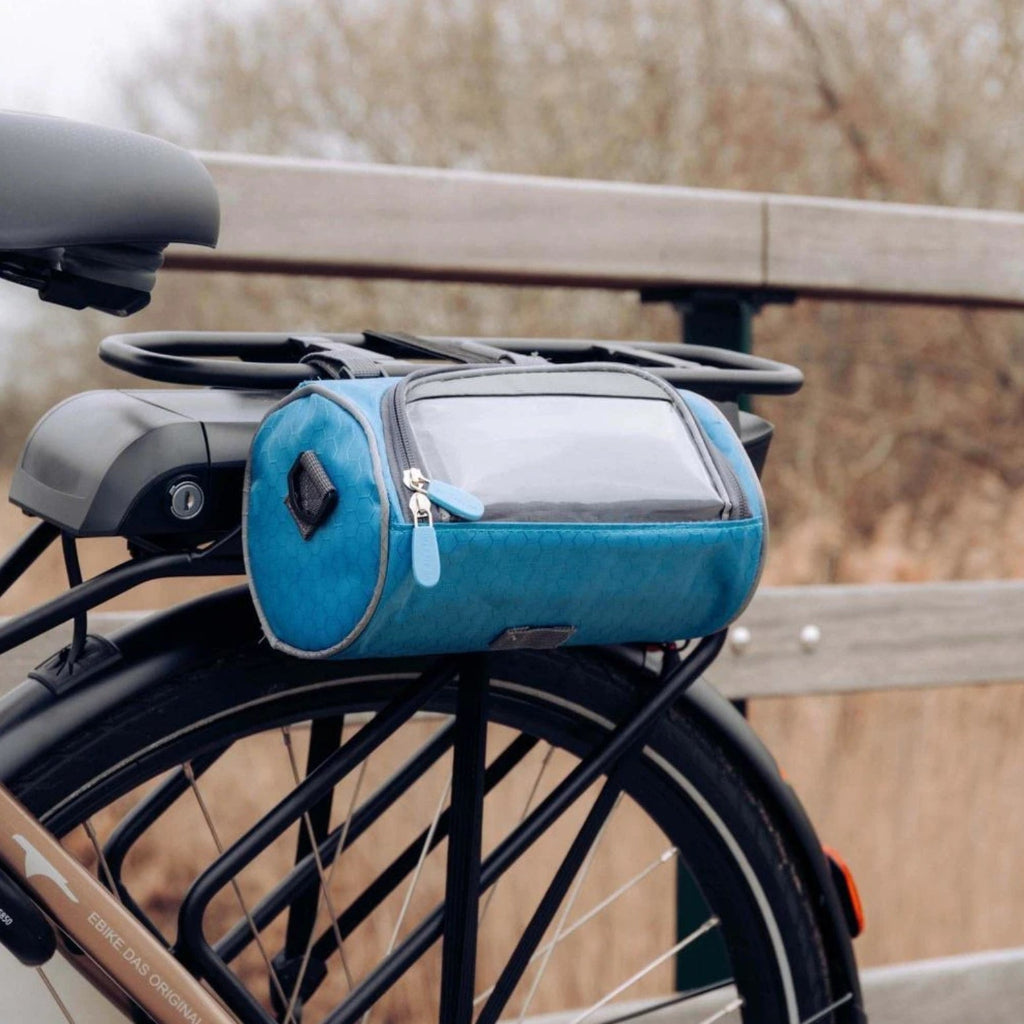 Vandtæt cykelstyrtaske med touchscreen telefonholder og opbevaring | Temsk