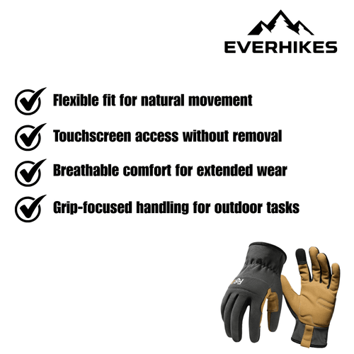 Featherweight Work Gloves With Breathable Touchscreen-Enhanced Tips | Temsk