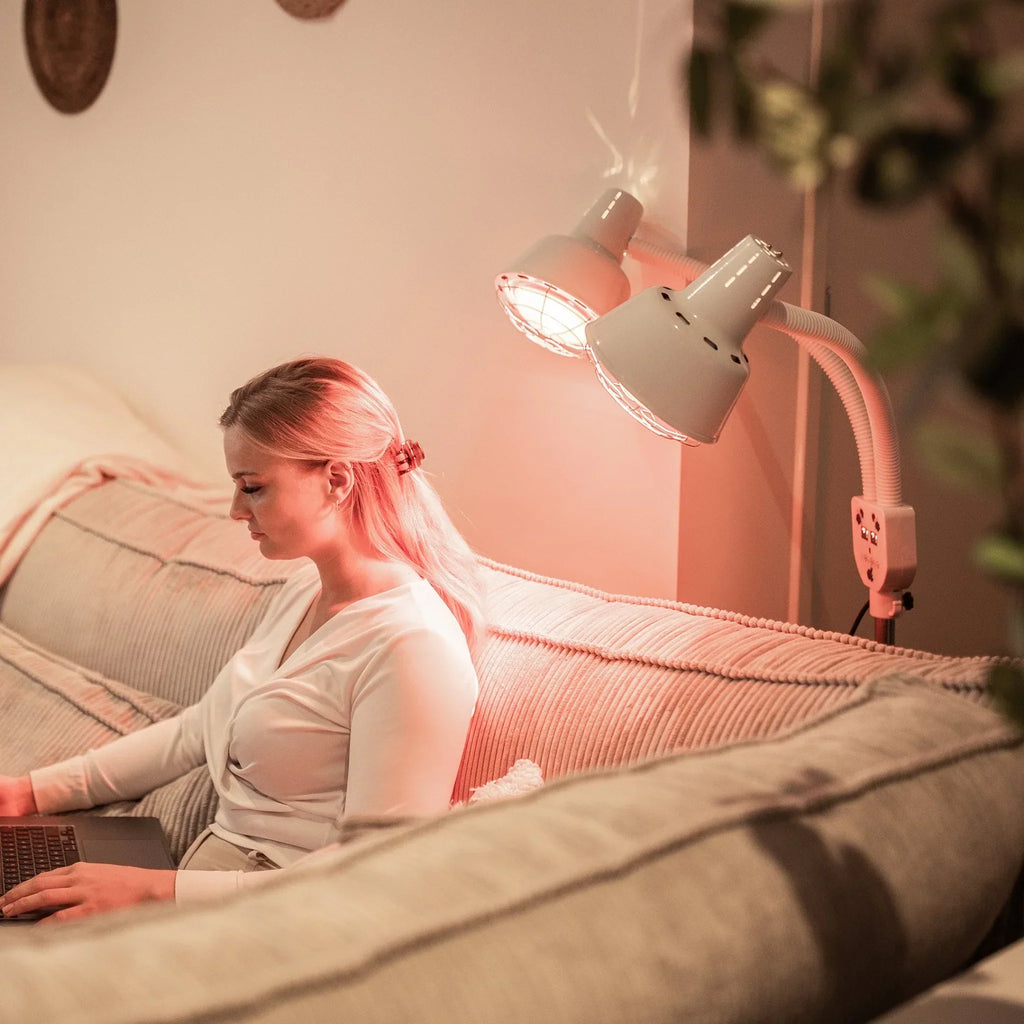 Dual-Head Infrared Heat Lamp for Home Therapy | Temsk
