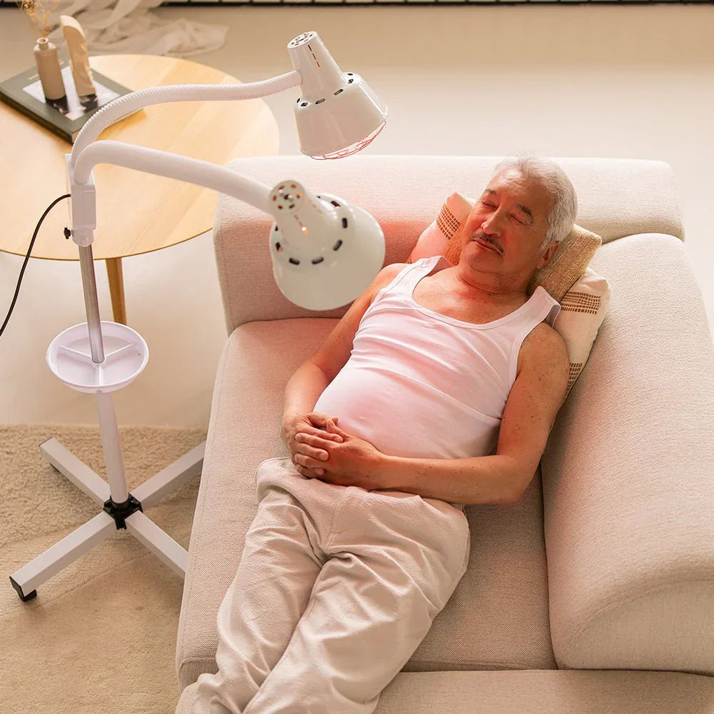Dual-Head Infrared Heat Lamp for Home Therapy | Temsk
