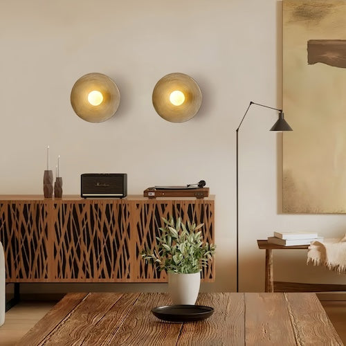 Handgefertigte LED-Holzwandlampe mit rustikalem Charme und sanfter Atmosphäre | Temsk