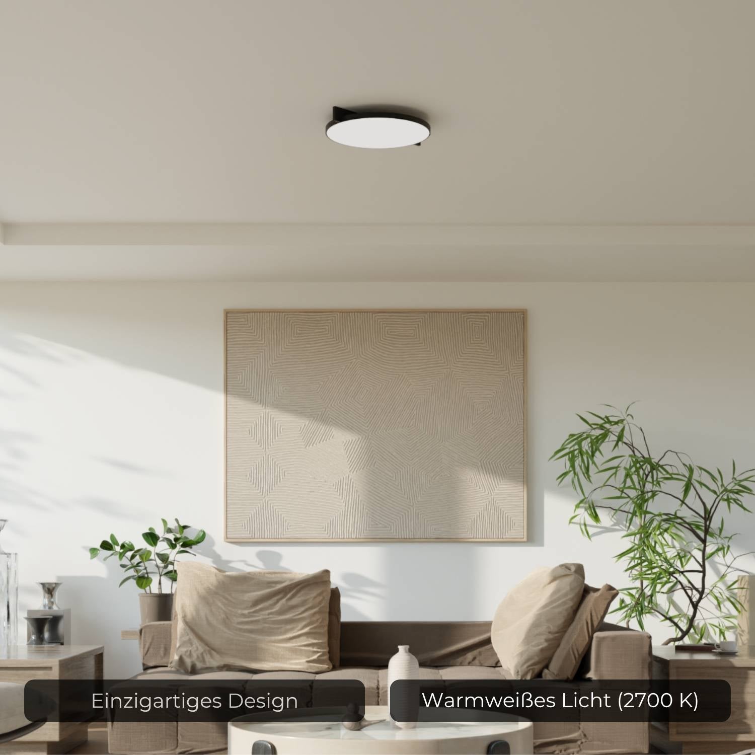 2700K Warm Ceiling Light For Calm And Even Ambient Illumination | Temsk