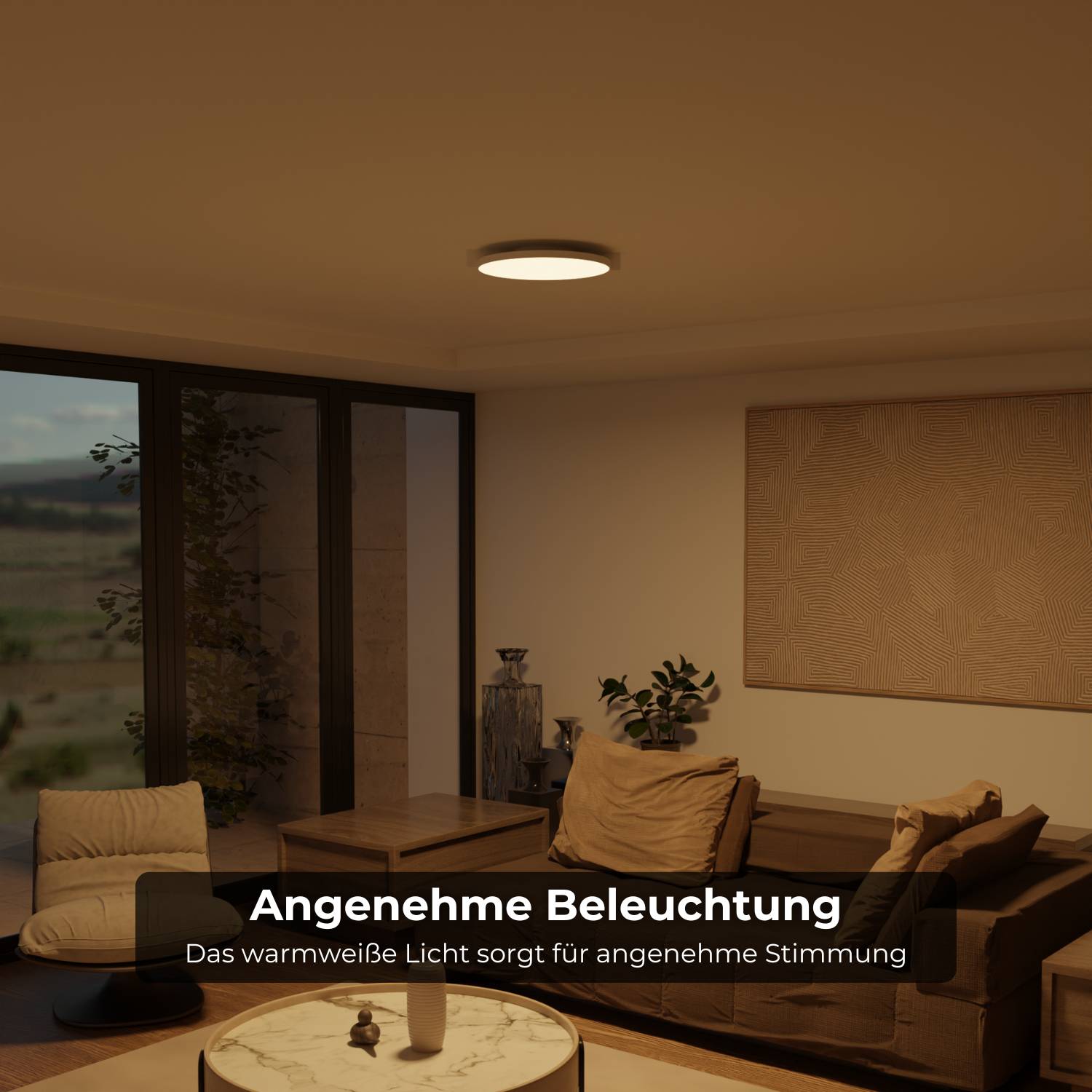 2700K Warm Ceiling Light For Calm And Even Ambient Illumination | Temsk